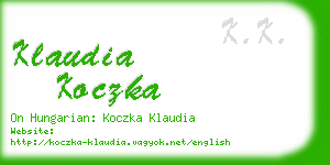 klaudia koczka business card